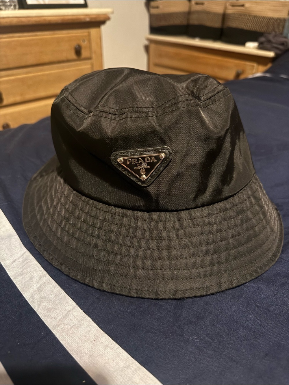 Prada Black Logo Hat - Picture 2 of 4